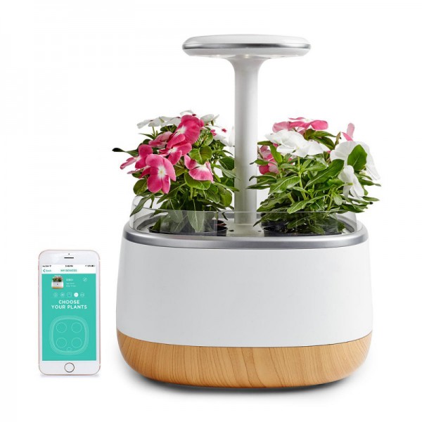  Fresh Herb Garden Kit Intelligent Indoor Sprout LED Light Garden Four Flower Pot with App Remote Control Self Water