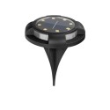 Outdoor Solar Powered Ground Light IP67 Waterproof Landscape Lighting for Pathway Garden Yard Walkway Pool - White light (side: 