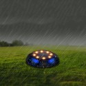 Outdoor Solar Powered Ground Light IP67 Waterproof Landscape Lighting for Pathway Garden Yard Walkway Pool - White light (side: 