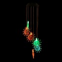 Color Changing LED Solar Powered Wind Chime Light Hanging Garden Yard Decor - .A