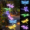 Color Changing LED Solar Powered Wind Chime Light Hanging Garden Yard Decor - .A