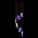 Color Changing LED Solar Powered Wind Chime Light Hanging Garden Yard Decor - .A