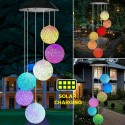 Solar Powered Wind Chime Light String Lights LED Garden Hanging Spinner Lamp - Type A