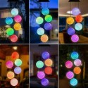 Solar Powered Wind Chime Light String Lights LED Garden Hanging Spinner Lamp - Type A