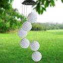 Solar Powered Wind Chime Light String Lights LED Garden Hanging Spinner Lamp - Type A