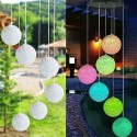 Solar Powered Wind Chime Light String Lights LED Garden Hanging Spinner Lamp - Type A