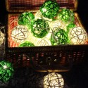 DSL-5 Gardening 5M 40LED String Light Ratten Shape Holiday Garden Party Wedding Decoration - Colorful