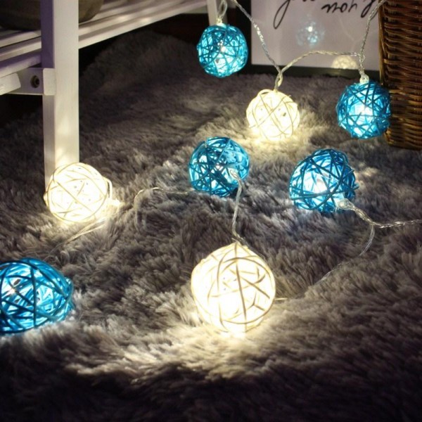 DSL-5 Gardening 5M 40LED String Light Ratten Shape Holiday Garden Party Wedding Decoration - Colorful