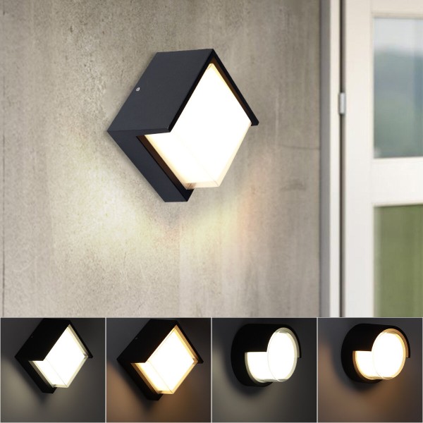 20W Modern LED Wall Lamp Waterproof Outdoor Sconce Light Fixture Ceiling Lamp Balcony Garden Courtyard - 4000K Round