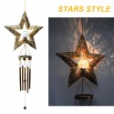 Wind Bell LED Solar Powered Lamp Home Outdoor Indoor Decor Gift Moon Sun Star - Type A