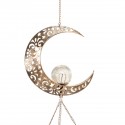 Wind Bell LED Solar Powered Lamp Home Outdoor Indoor Decor Gift Moon Sun Star - Type A