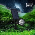 Solar Lights Outdoor 7 LED Solar Outdoor Color Changing Wall Light 180° Adjustable Garden Light