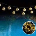 SSL-12 LED 4.8M 20LED Gardening Solar Panel Light Ball Holiday Garden Party Wedding Decoration - Colorful