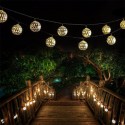 SSL-12 LED 4.8M 20LED Gardening Solar Panel Light Ball Holiday Garden Party Wedding Decoration - Colorful