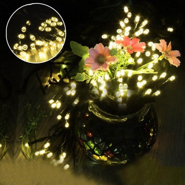 SSL-13 LED 7M 50LED Solar Panel String Light Holiday Garden Christmas Wedding Decoration - White