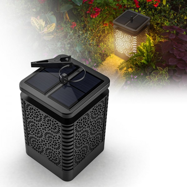 DIGOO DG-LF6002 Solar Flickering Flame Lamp IP65 Waterproof 1500k Color Temperature Wall-mounted/Hanging Atmosphere Decroative L
