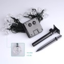 SSL-1 Gardening 6M 30LED Solar Panel Light Diamond Holiday Christmas Wedding Decoration - Pink