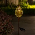 Solar Powered LED Light Lantern Hanging Outdoor Lamp Olive Shape Design Sensitive Light Sensor Control for Patio Courtyard Balco