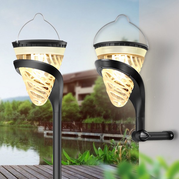 Mutifunction LED Solar Powered Outdoor Wall Light Waterproof Colorful Garden Lawn Ground Path Lamp Hanging Decotation Light - 1
