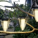 Mutifunction LED Solar Powered Outdoor Wall Light Waterproof Colorful Garden Lawn Ground Path Lamp Hanging Decotation Light - 1