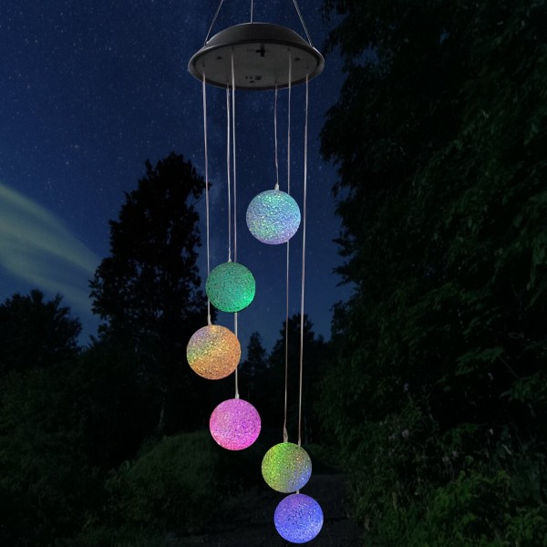 Wind Chime Light Solar Powered Color Changing Outdoor Home Garden Tree Decor LED