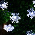Snowflake String Lights Snow Fairy Garland Decor Solar Power LED for Christmas Tree New Year Room Decoration - Colorful