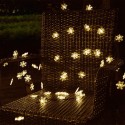 Snowflake String Lights Snow Fairy Garland Decor Solar Power LED for Christmas Tree New Year Room Decoration - Colorful