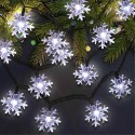 Snowflake String Lights Snow Fairy Garland Decor Solar Power LED for Christmas Tree New Year Room Decoration - Colorful