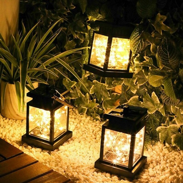 Solar Lantern Hanging Fairy String Light LED Yard Outdoor Patio Garden Decor Lamp - Starlight