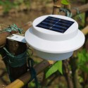 Garden 3 LED Solar Power Fence Gutter Light Super Bright Outdoor Yard Aisle Panel Lamp - Warm White