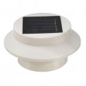 Garden 3 LED Solar Power Fence Gutter Light Super Bright Outdoor Yard Aisle Panel Lamp - Warm White