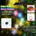 Solor Powered Star Wind Chime Light Outdoor Garden Waterproof Hanging Lamp Decor - Red