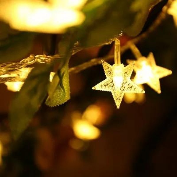 DSL-6 Gardening 5M 40LED String Light Star Shape Holiday Garden Party Wedding Decoration - Pink