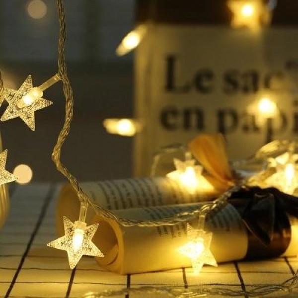 DSL-6 Gardening 5M 40LED String Light Star Shape Holiday Garden Party Wedding Decoration - Pink