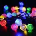 21ft Solar Powered String Lights 30 Crystal Balls Outdoor Home LED Fairy Lights Decorations - Warm White