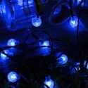 21ft Solar Powered String Lights 30 Crystal Balls Outdoor Home LED Fairy Lights Decorations - Warm White