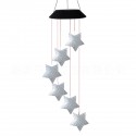 LED Colour Changing Hanging Wind Chimes Solar Powered Ball Lights Garden Outdoor - A