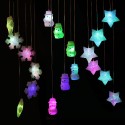 LED Colour Changing Hanging Wind Chimes Solar Powered Ball Lights Garden Outdoor - A