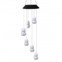 LED Colour Changing Hanging Wind Chimes Solar Powered Ball Lights Garden Outdoor - A