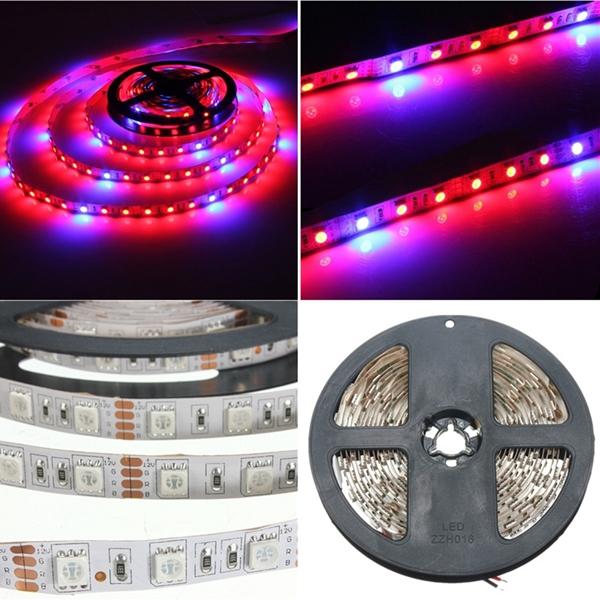 1M 2M 3M 4M 5M 3:1 5050 SMD LED Non-waterproof Hydroponic Plant Grow Strip Light DC12V - 1M