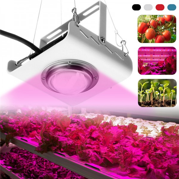 144LED COB Plant Grow Light Full Spectrum 380-800nm 4000K Hydroponic Growth Lamp - Red US Plug