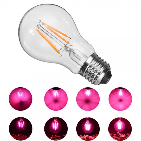 E27 B22 6W A60 Non-Dimmable COB LED Plant Grow Light Bulb for Hydroponics Greenhouse AC85-265V - B22