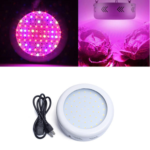 40W Full Spectrum UFO 50 LED Plant Light Indoor Hydroponics Grow Lamp for Vegetable Flower AC85-265V - US Plug