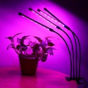 4 Head 40W Full Spectrum LED Grow Light Flexible Pot Plant Flower Vegetable Growing Lamp with Timer Function