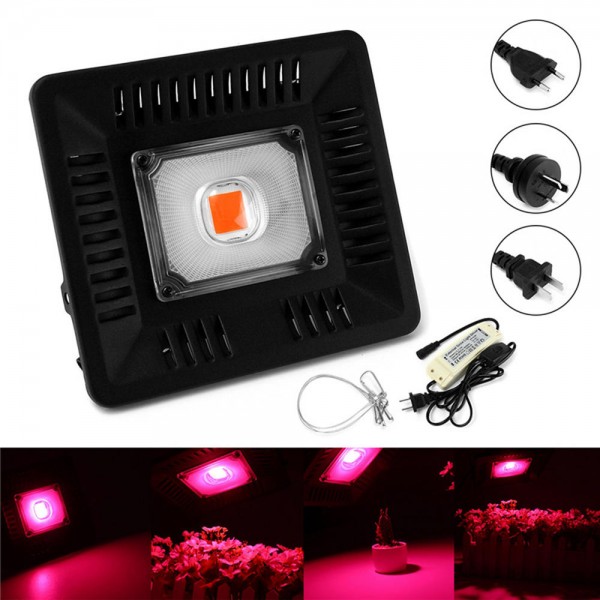 100W Full Spectrum COB LED Grow Flood Light Waterproof Plant Veg Flower Hydroponic Lamp AC90-264V - AU Plug