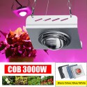 3000W 2600LM 144LED COB Grow Light Full Spectrum Lamp Plant Hydroponics Flower A - Black US Plug