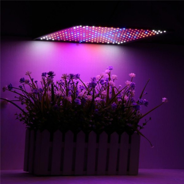 225LED Grow Light Blue &amp; Red &amp; White &amp; Orange Lamp Ultrathin Panel Hydroponics Indoor Plant Veg Flower AC85-265V - U