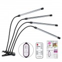 18W/20W/27W 2/3/4 Heads USB LED Plant Growing Light Clip-on Flexible Lamp with Remote Control DC5V - 40 LED