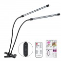 18W/20W/27W 2/3/4 Heads USB LED Plant Growing Light Clip-on Flexible Lamp with Remote Control DC5V - 40 LED