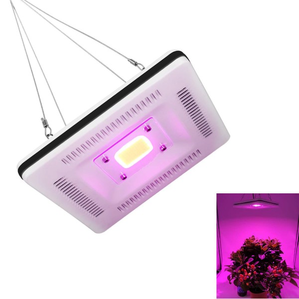 50W COB LED Square Full Spectrum Grow Light Waterproof IP64 Flood Lamp Plant Flower Indoor Hydroponic Greenhouse  - US Plug
